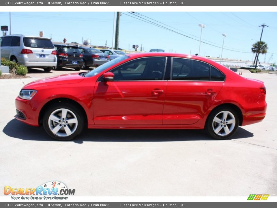 2012 Volkswagen Jetta TDI Sedan Tornado Red / Titan Black Photo #5