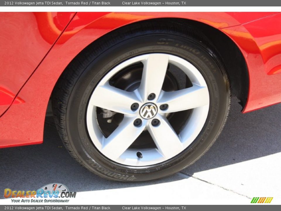 2012 Volkswagen Jetta TDI Sedan Tornado Red / Titan Black Photo #6