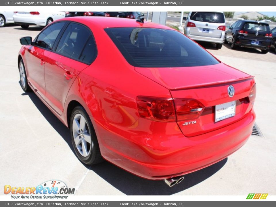 2012 Volkswagen Jetta TDI Sedan Tornado Red / Titan Black Photo #7