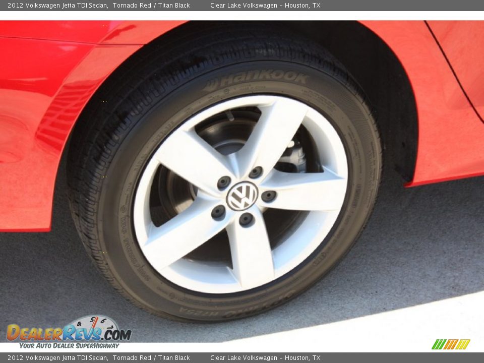 2012 Volkswagen Jetta TDI Sedan Tornado Red / Titan Black Photo #10