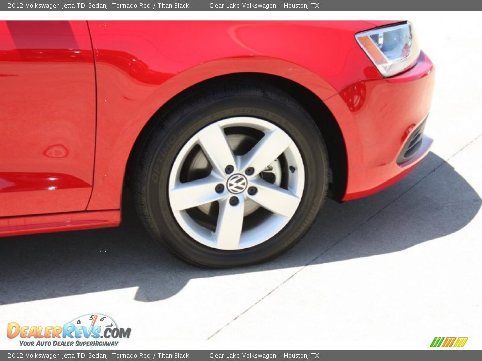 2012 Volkswagen Jetta TDI Sedan Tornado Red / Titan Black Photo #12