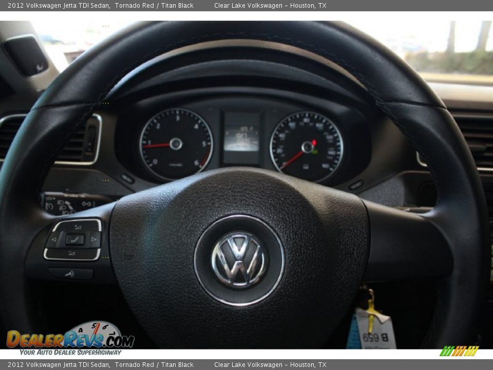 2012 Volkswagen Jetta TDI Sedan Tornado Red / Titan Black Photo #24