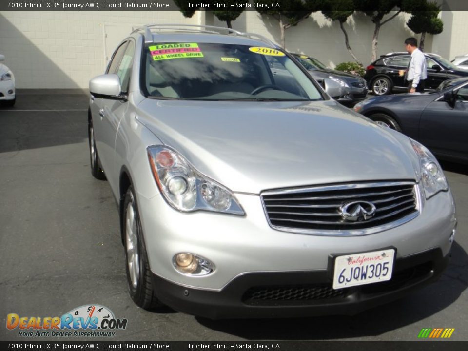 2010 Infiniti EX 35 Journey AWD Liquid Platinum / Stone Photo #3