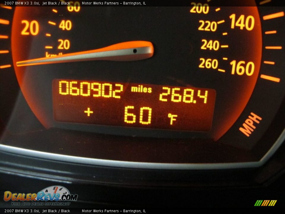 2007 BMW X3 3.0si Jet Black / Black Photo #25