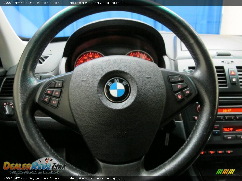2007 BMW X3 3.0si Jet Black / Black Photo #28