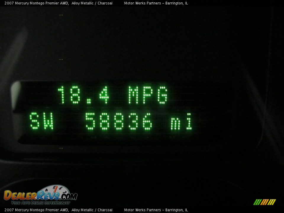 2007 Mercury Montego Premier AWD Alloy Metallic / Charcoal Photo #26