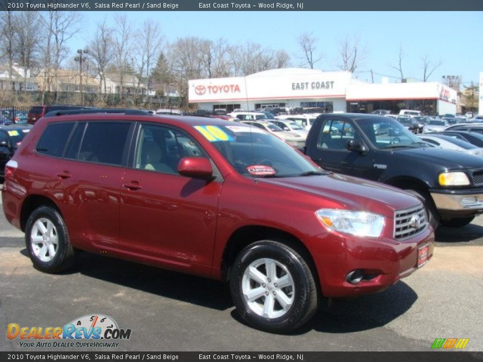 2010 Toyota Highlander V6 Salsa Red Pearl / Sand Beige Photo #1