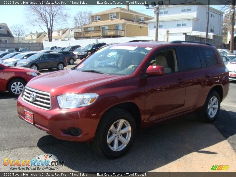 2010 Toyota Highlander V6 Salsa Red Pearl / Sand Beige Photo #3