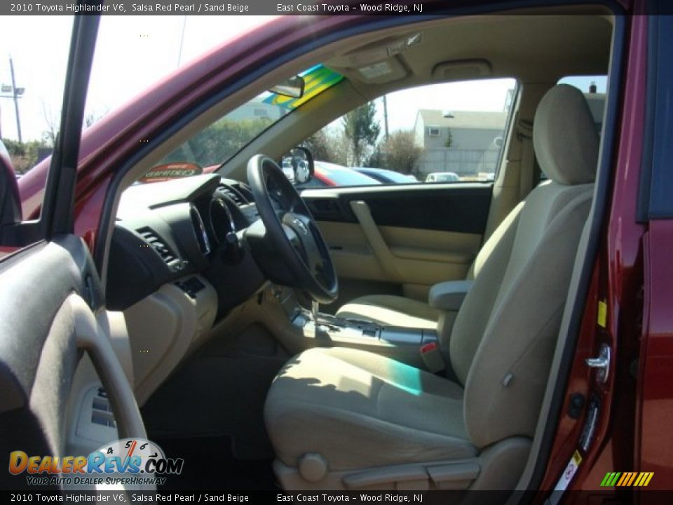 2010 Toyota Highlander V6 Salsa Red Pearl / Sand Beige Photo #7