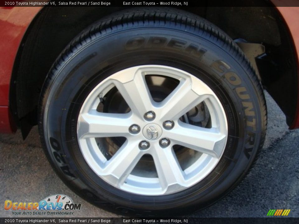 2010 Toyota Highlander V6 Salsa Red Pearl / Sand Beige Photo #14