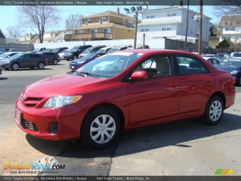 2011 Toyota Corolla LE Barcelona Red Metallic / Bisque Photo #3