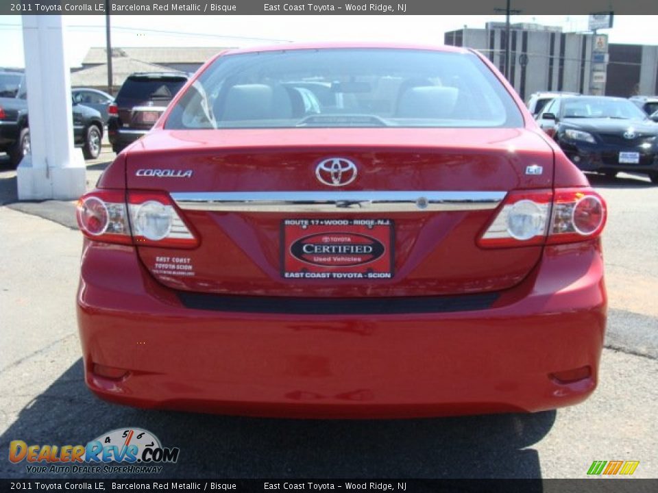 2011 Toyota Corolla LE Barcelona Red Metallic / Bisque Photo #5