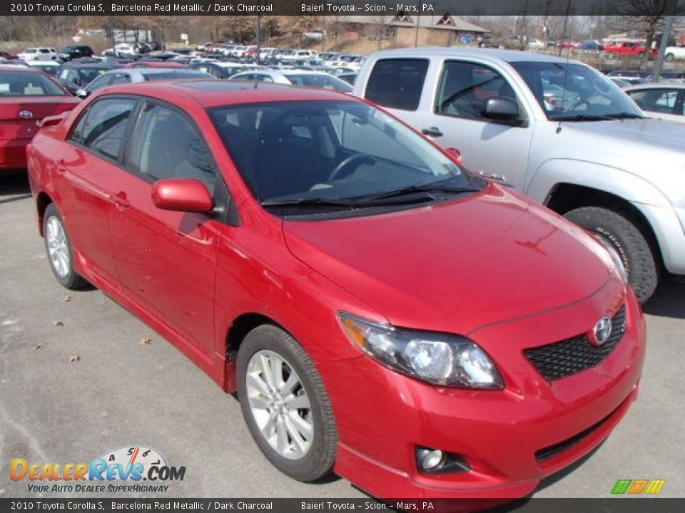 2010 Toyota Corolla S Barcelona Red Metallic / Dark Charcoal Photo #1