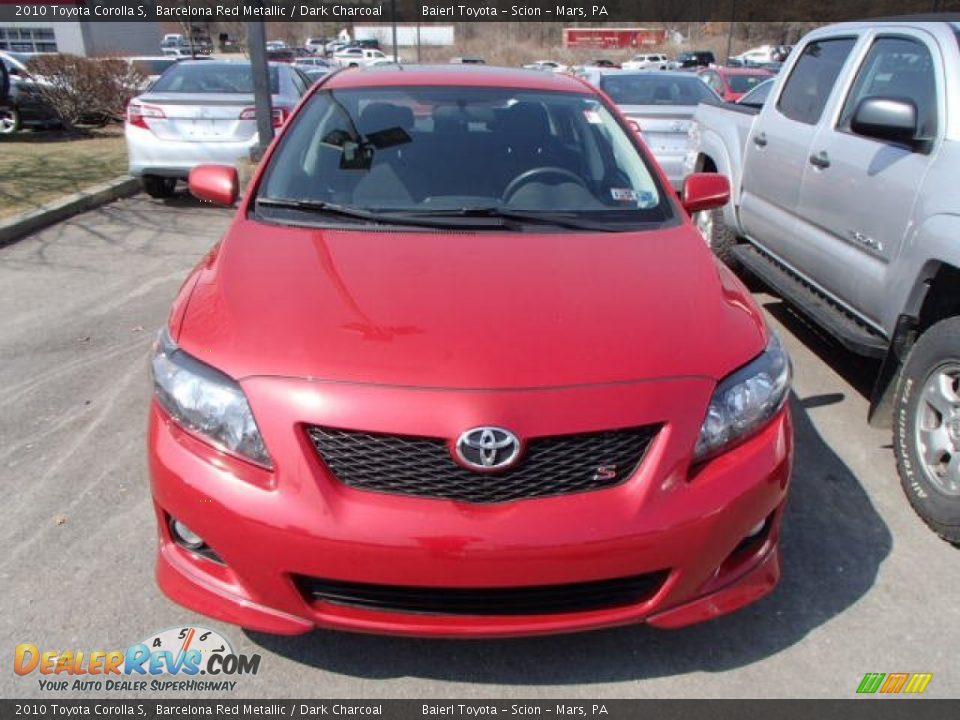 2010 Toyota Corolla S Barcelona Red Metallic / Dark Charcoal Photo #2