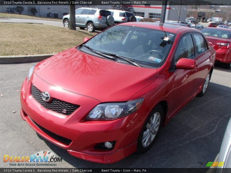 2010 Toyota Corolla S Barcelona Red Metallic / Dark Charcoal Photo #3