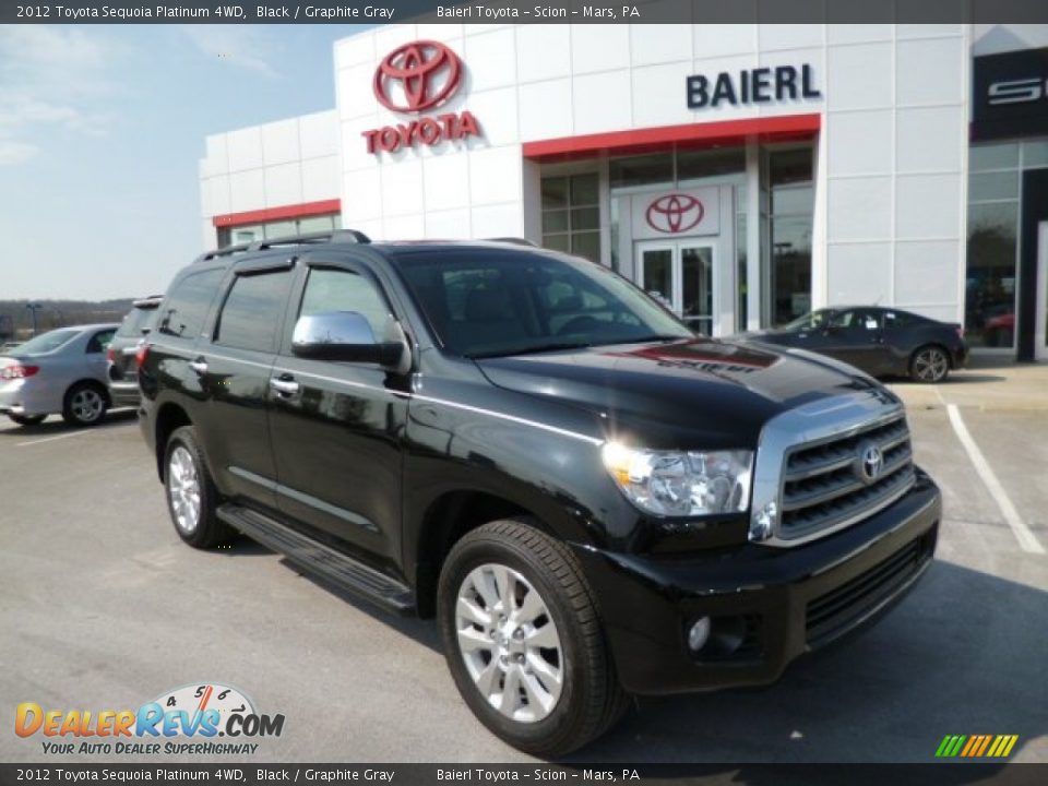 2012 Toyota Sequoia Platinum 4WD Black / Graphite Gray Photo #1