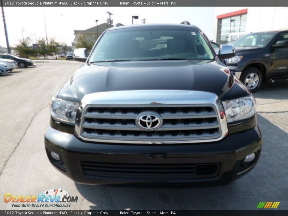 2012 Toyota Sequoia Platinum 4WD Black / Graphite Gray Photo #2