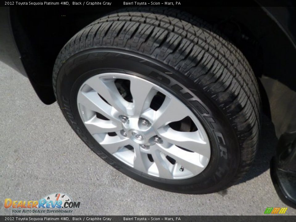2012 Toyota Sequoia Platinum 4WD Black / Graphite Gray Photo #7