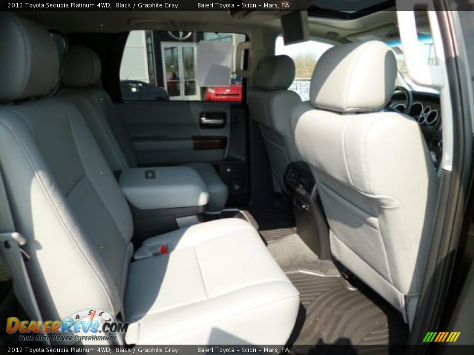 2012 Toyota Sequoia Platinum 4WD Black / Graphite Gray Photo #10