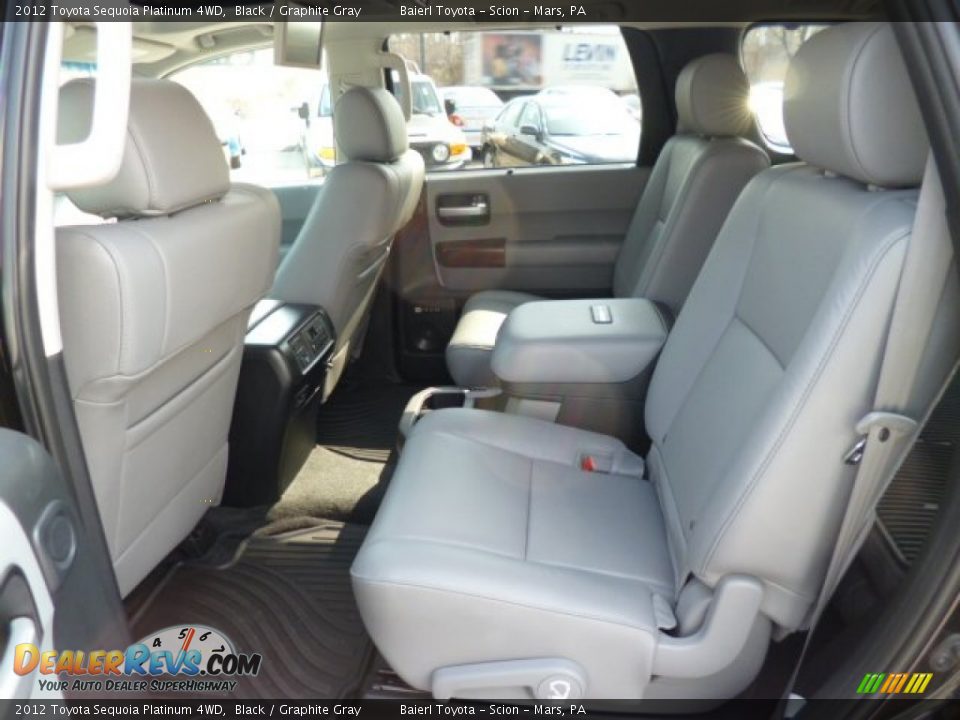 2012 Toyota Sequoia Platinum 4WD Black / Graphite Gray Photo #13