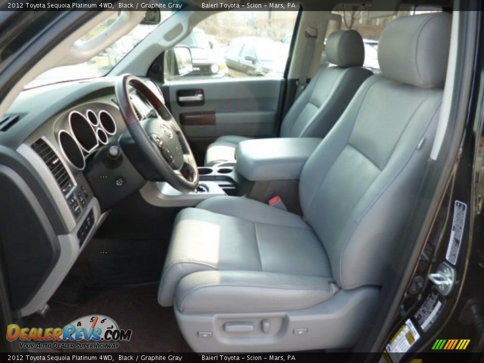 2012 Toyota Sequoia Platinum 4WD Black / Graphite Gray Photo #14
