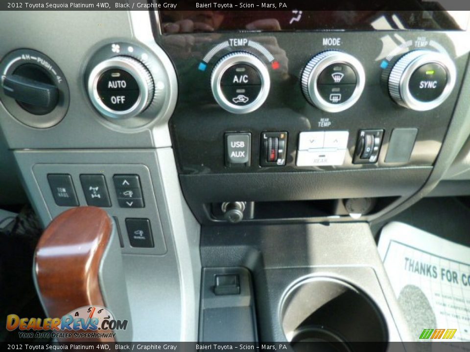 2012 Toyota Sequoia Platinum 4WD Black / Graphite Gray Photo #19