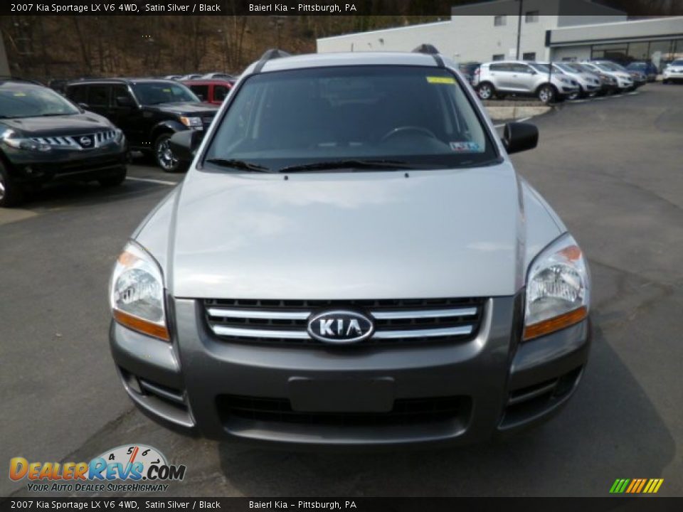 2007 Kia Sportage LX V6 4WD Satin Silver / Black Photo #2