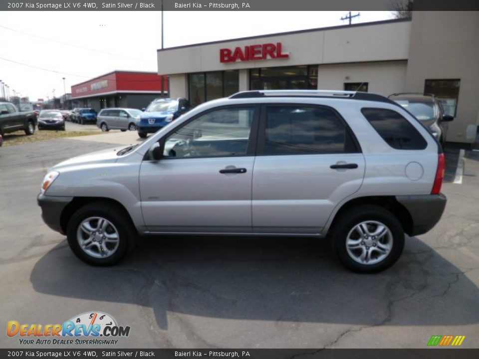 2007 Kia Sportage LX V6 4WD Satin Silver / Black Photo #4