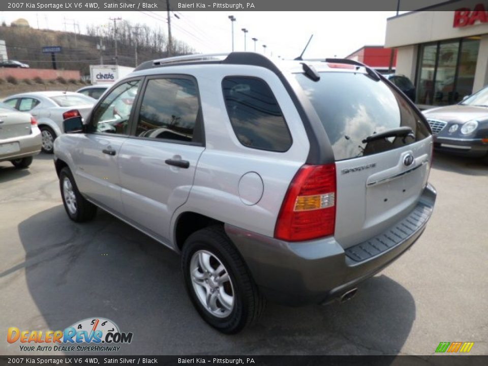 2007 Kia Sportage LX V6 4WD Satin Silver / Black Photo #5