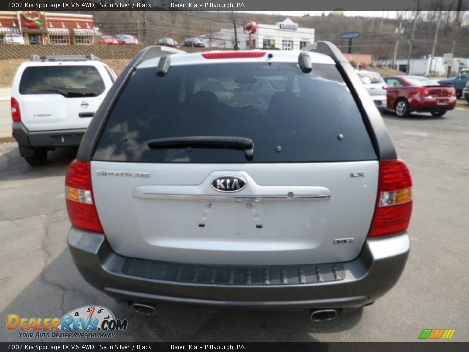 2007 Kia Sportage LX V6 4WD Satin Silver / Black Photo #6