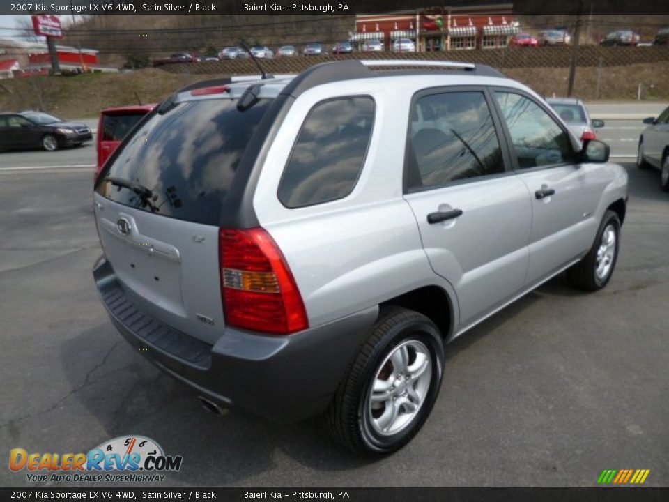 2007 Kia Sportage LX V6 4WD Satin Silver / Black Photo #7