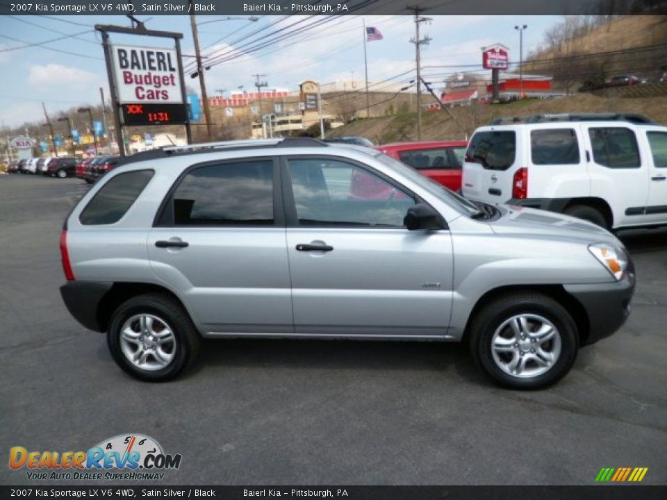 2007 Kia Sportage LX V6 4WD Satin Silver / Black Photo #8