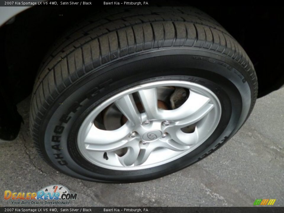 2007 Kia Sportage LX V6 4WD Satin Silver / Black Photo #9