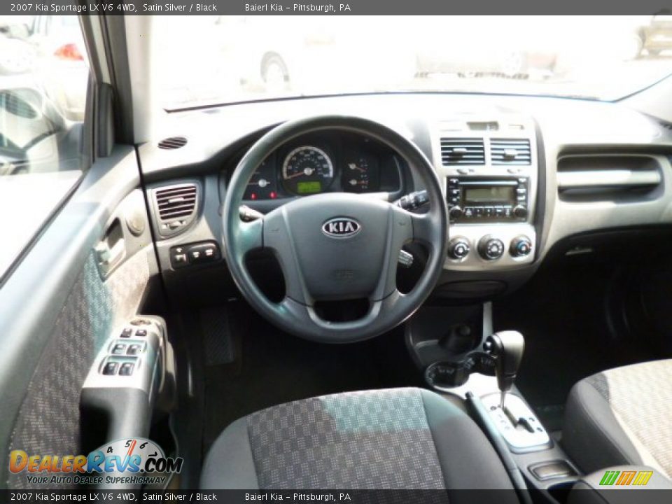2007 Kia Sportage LX V6 4WD Satin Silver / Black Photo #15