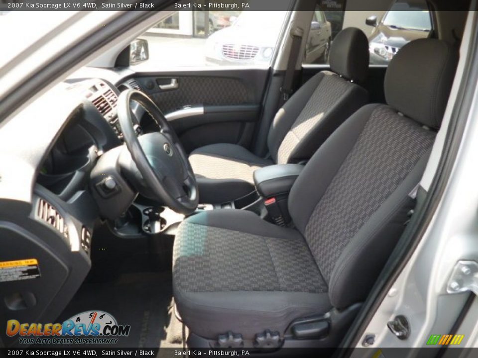 2007 Kia Sportage LX V6 4WD Satin Silver / Black Photo #16