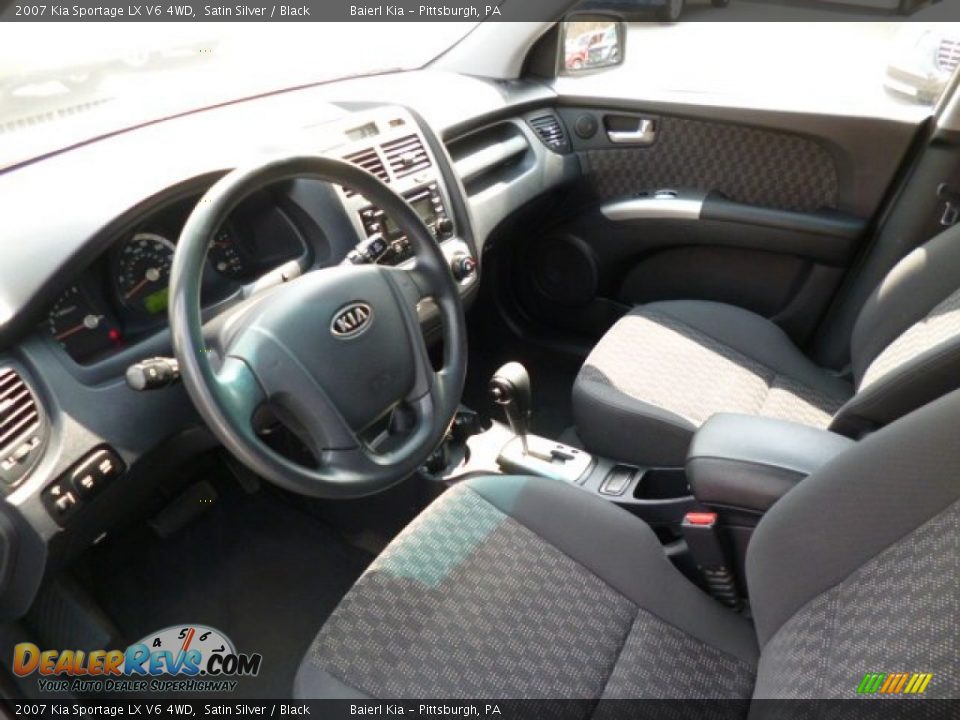 2007 Kia Sportage LX V6 4WD Satin Silver / Black Photo #17