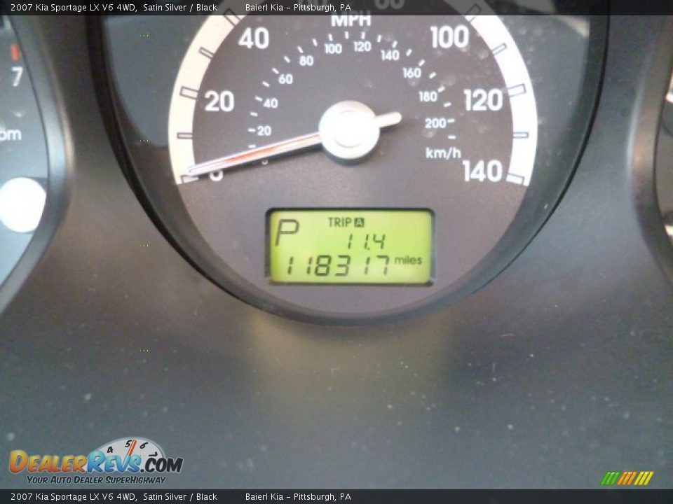 2007 Kia Sportage LX V6 4WD Satin Silver / Black Photo #20