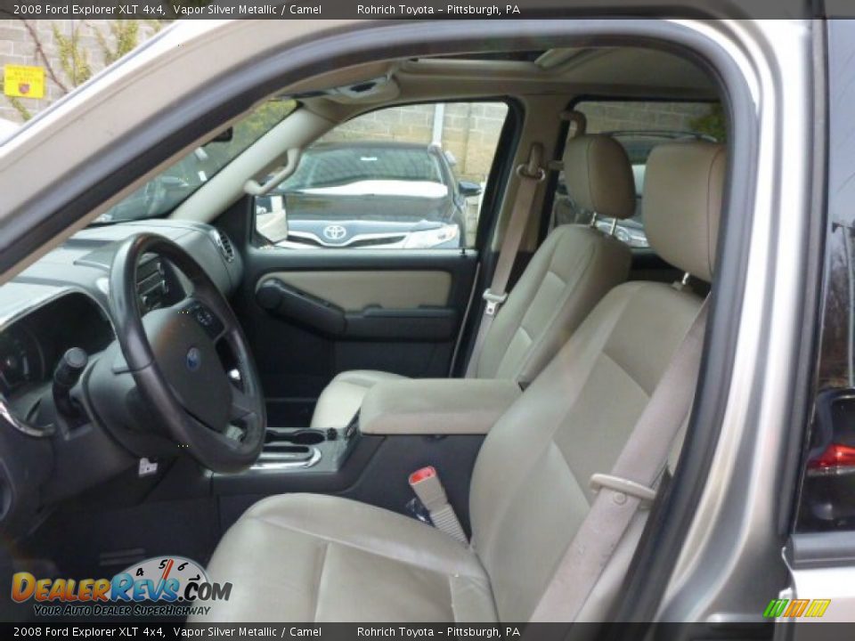 2008 Ford Explorer XLT 4x4 Vapor Silver Metallic / Camel Photo #4