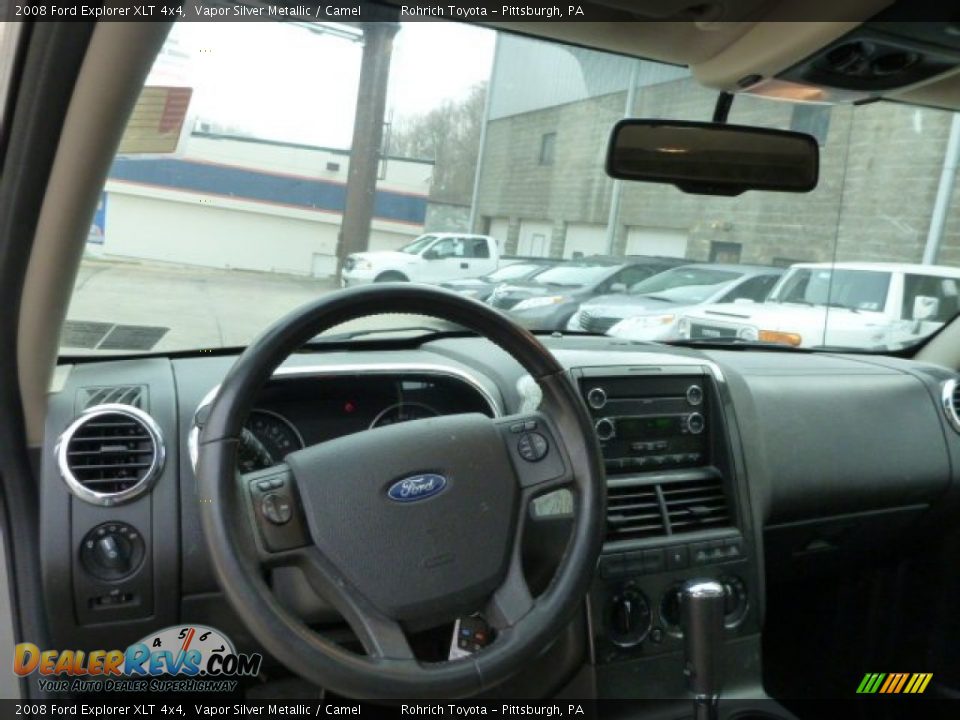 2008 Ford Explorer XLT 4x4 Vapor Silver Metallic / Camel Photo #6