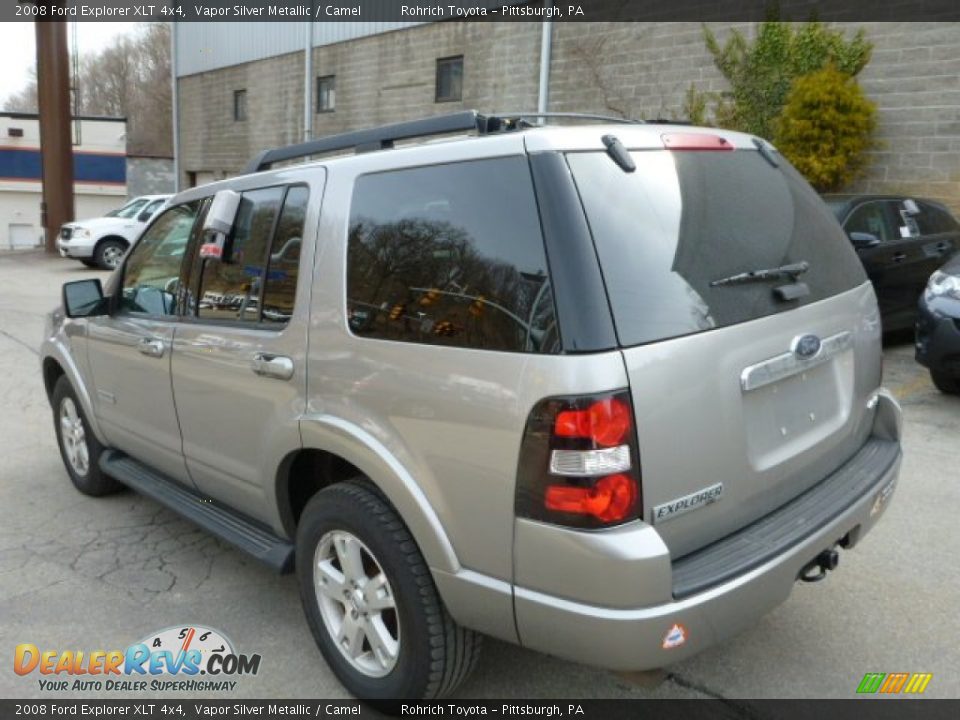 2008 Ford Explorer XLT 4x4 Vapor Silver Metallic / Camel Photo #13