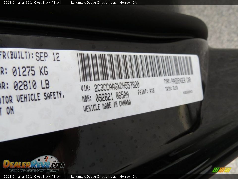 2013 Chrysler 300 Gloss Black / Black Photo #11