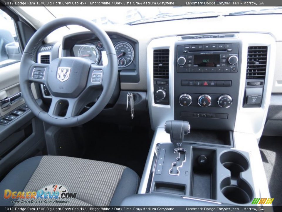 2012 Dodge Ram 1500 Big Horn Crew Cab 4x4 Bright White / Dark Slate Gray/Medium Graystone Photo #10