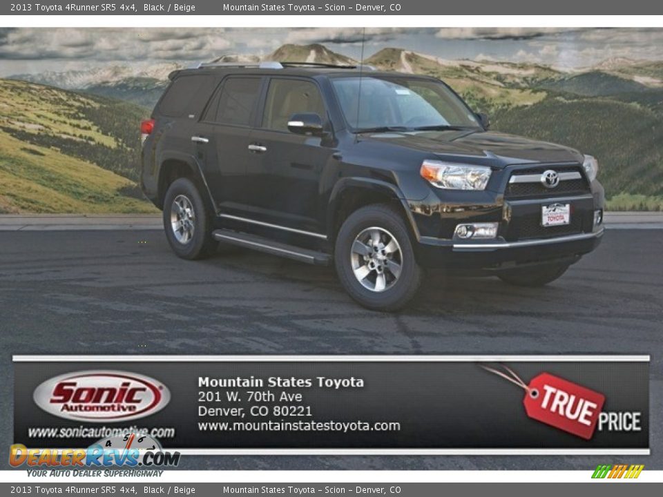 2013 Toyota 4Runner SR5 4x4 Black / Beige Photo #1