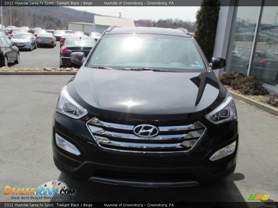 2013 Hyundai Santa Fe Sport Twilight Black / Beige Photo #4