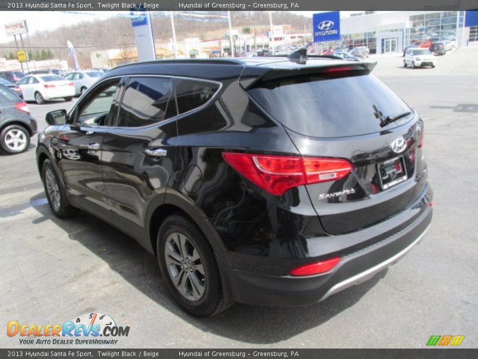 2013 Hyundai Santa Fe Sport Twilight Black / Beige Photo #7