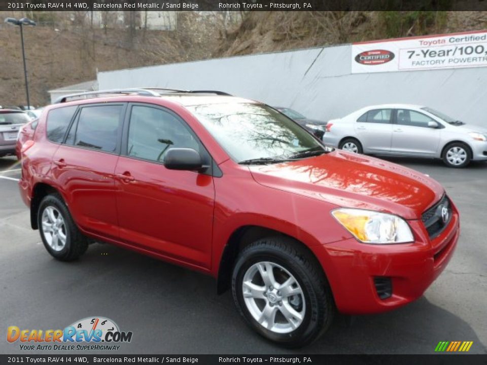 2011 Toyota RAV4 I4 4WD Barcelona Red Metallic / Sand Beige Photo #1