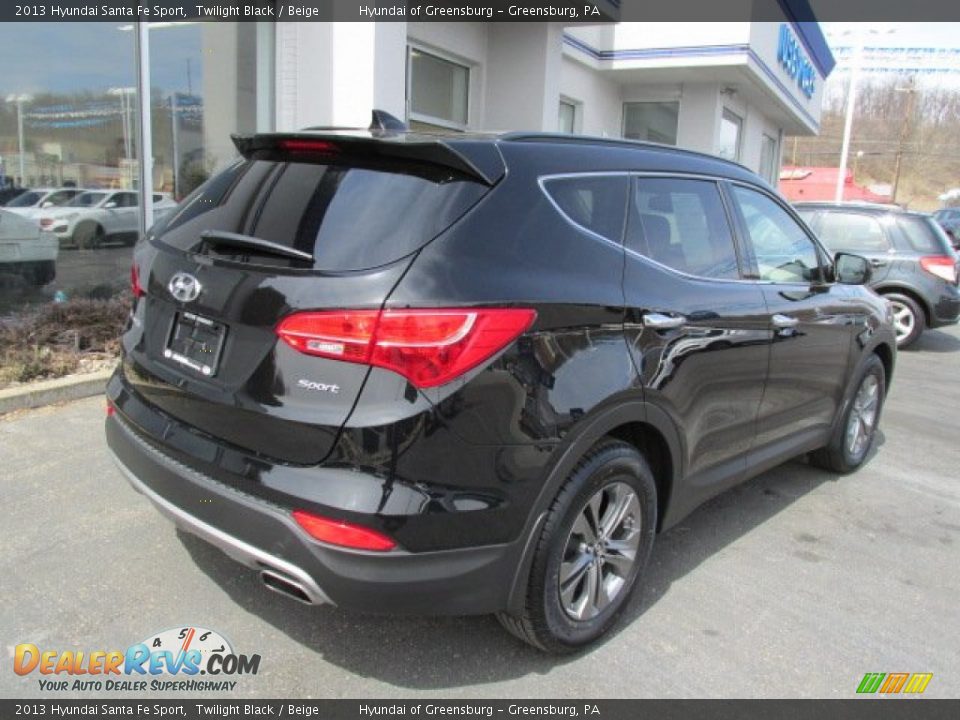 2013 Hyundai Santa Fe Sport Twilight Black / Beige Photo #9