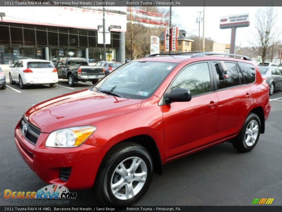 2011 Toyota RAV4 I4 4WD Barcelona Red Metallic / Sand Beige Photo #3