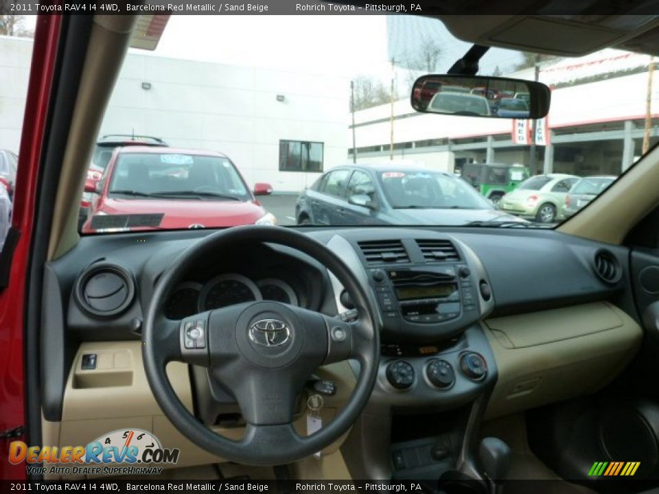 2011 Toyota RAV4 I4 4WD Barcelona Red Metallic / Sand Beige Photo #6