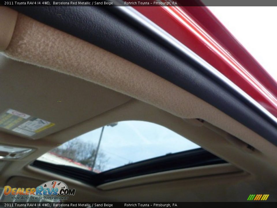 2011 Toyota RAV4 I4 4WD Barcelona Red Metallic / Sand Beige Photo #7